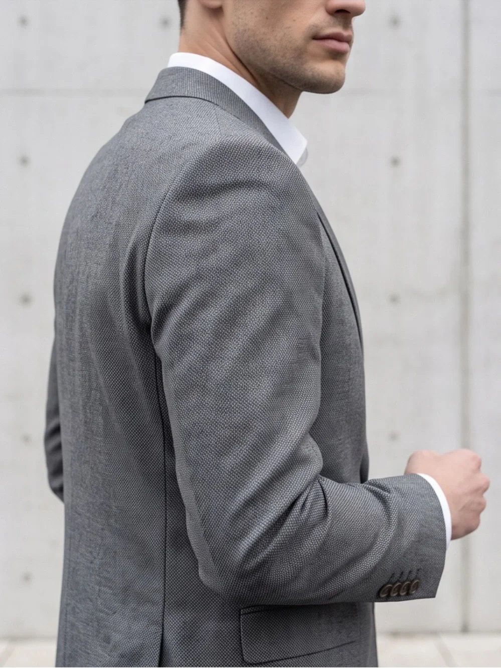 Classic Men's Grey Suit Jacket